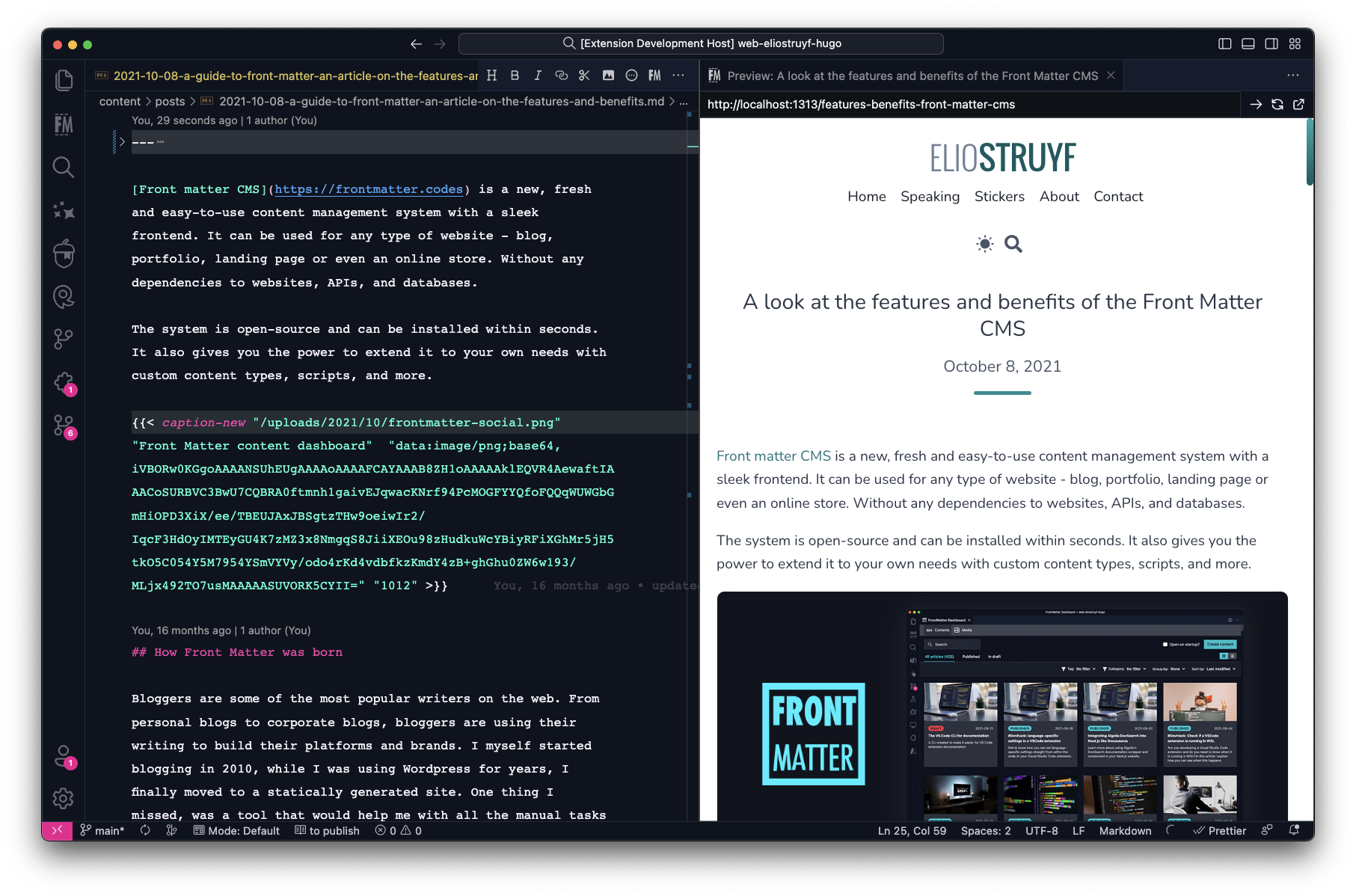 Site preview